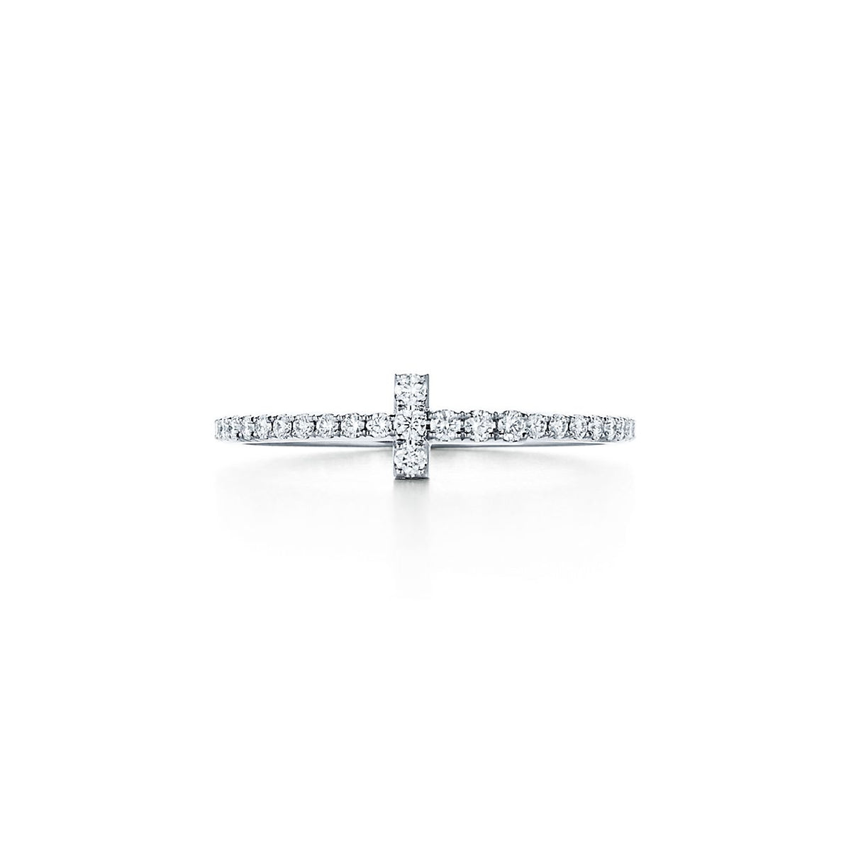18K Tiffany Diamond Wire  Ring