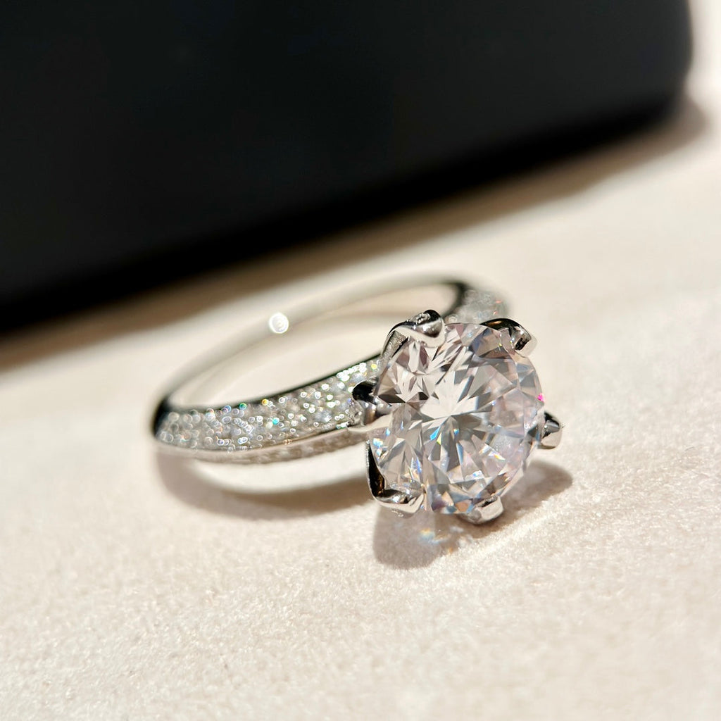 18K Tiffany Pave Tiffany Setting Engagement Ring